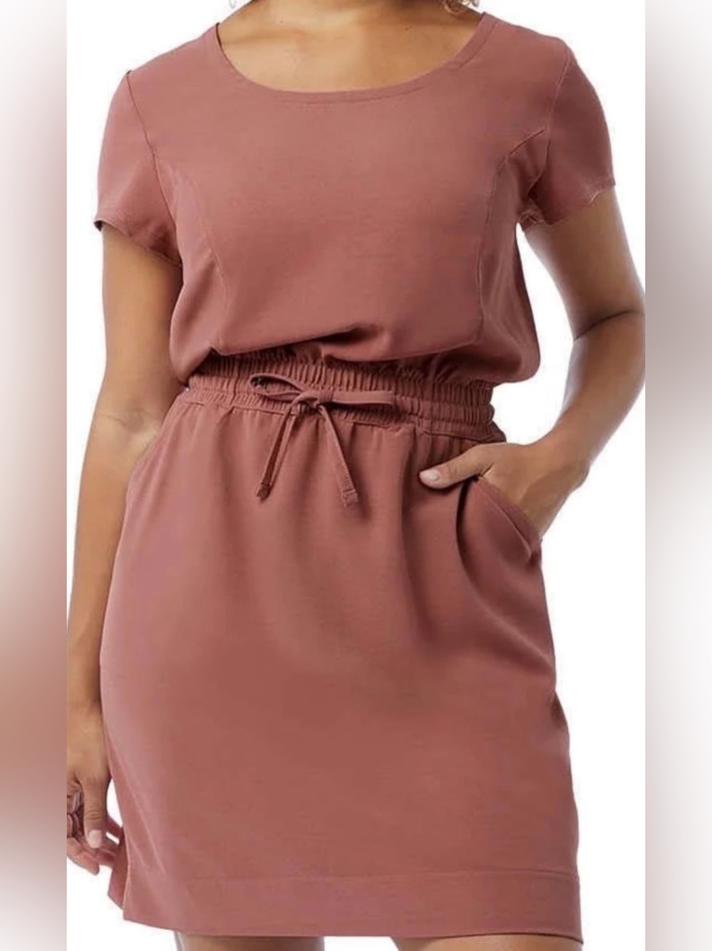 32 Degrees Cool Women’s Short Cap Sleeve Dress Summertime Outfit Knee Length XL